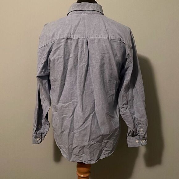 GAP Kid’s Blue Long Sleeve Authentic Oxford Button Down Shirt - Picture 5 of 8